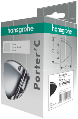 Настенный держатель для душа Porter C Hansgrohe 27521000
