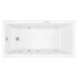 Акриловая ванна Excellent Wave Slim 180x80 белая, каркасом, сливом-переливом и ГМ Soft