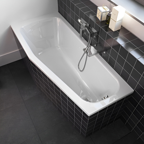 Акриловая ванна RIHO Amalfi 160х70 R белая, с ножками