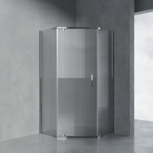 Душевой уголок AVS Трапеция 90x90 профиль хром, стекло рифленое