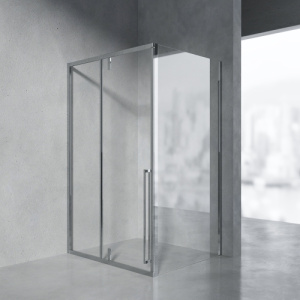 Душевой уголок AVS Акцент 120x100 L профиль хром, стекло прозрачное