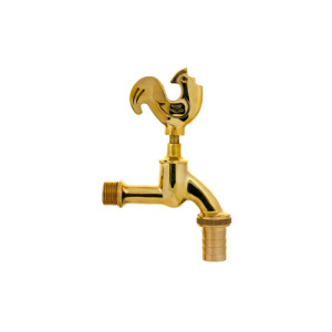 Кран с носом Петушок золото 1/2" вентильный Santera ST202CG