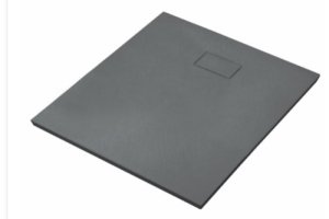 Душевой поддон "Elbe",SMS,черный,заглушка,  WASSERKRAFT размер (д*ш*в, см): 90*90*2,6